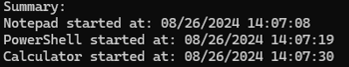 executables launching